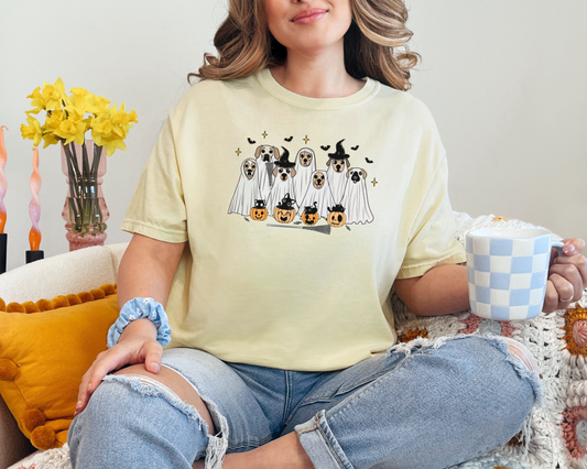 Spooky Pets Halloween Ghost Dogs Cats T-Shirt