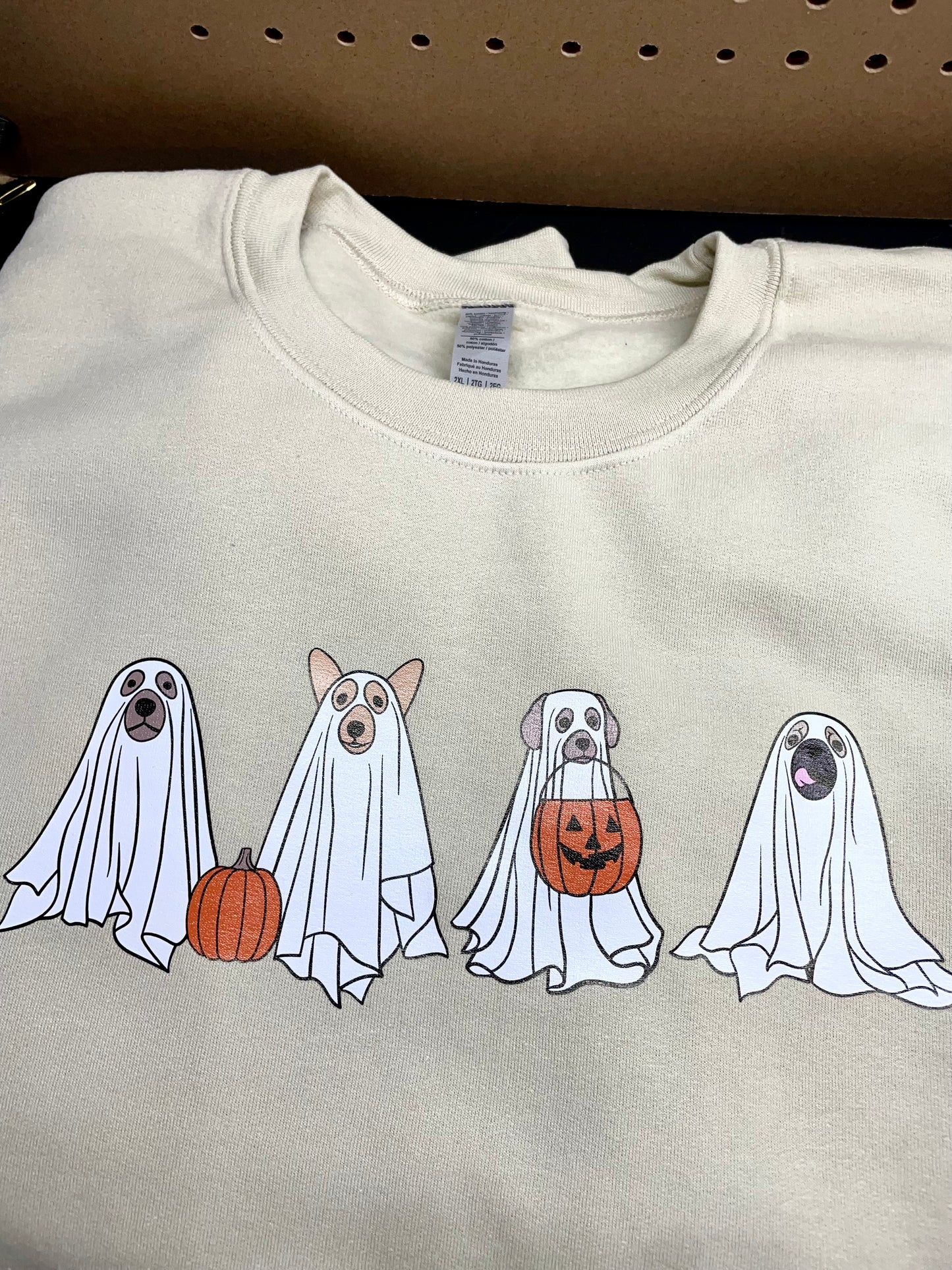 Spooky Ghost Dog Crewneck Sweatshirt