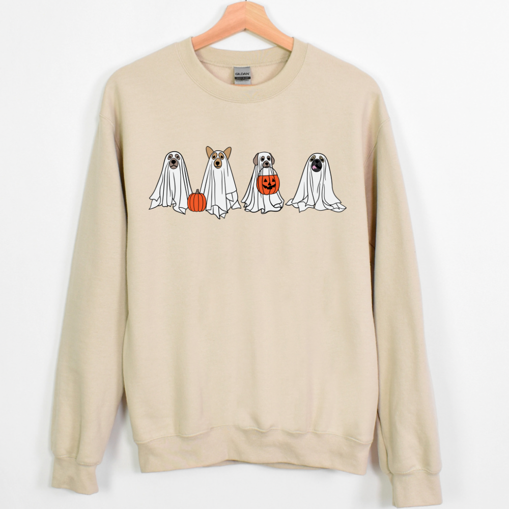 Spooky Ghost Dog Crewneck Sweatshirt