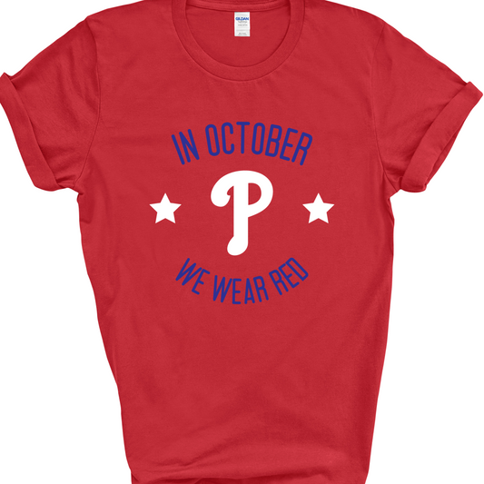In October We Wear Red Tee/Crewneck