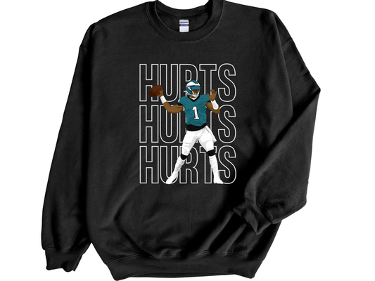 Hurts #1 Black Unisex Crewneck/T-Shirt