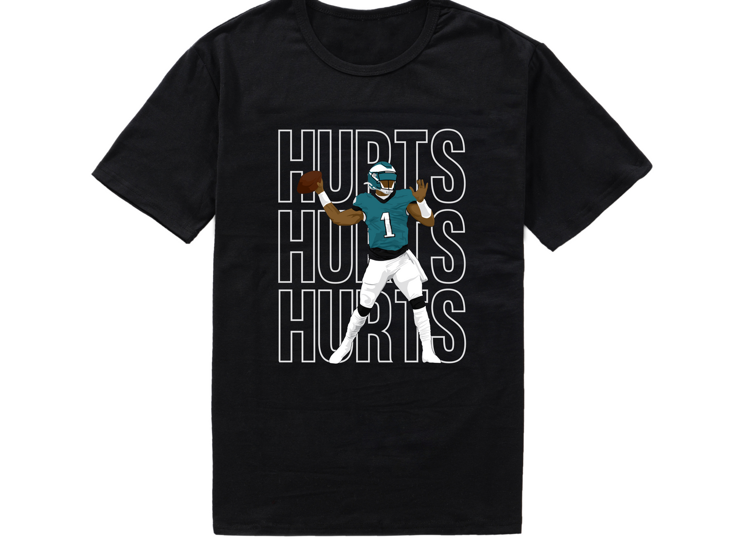Hurts #1 Black Unisex Crewneck/T-Shirt