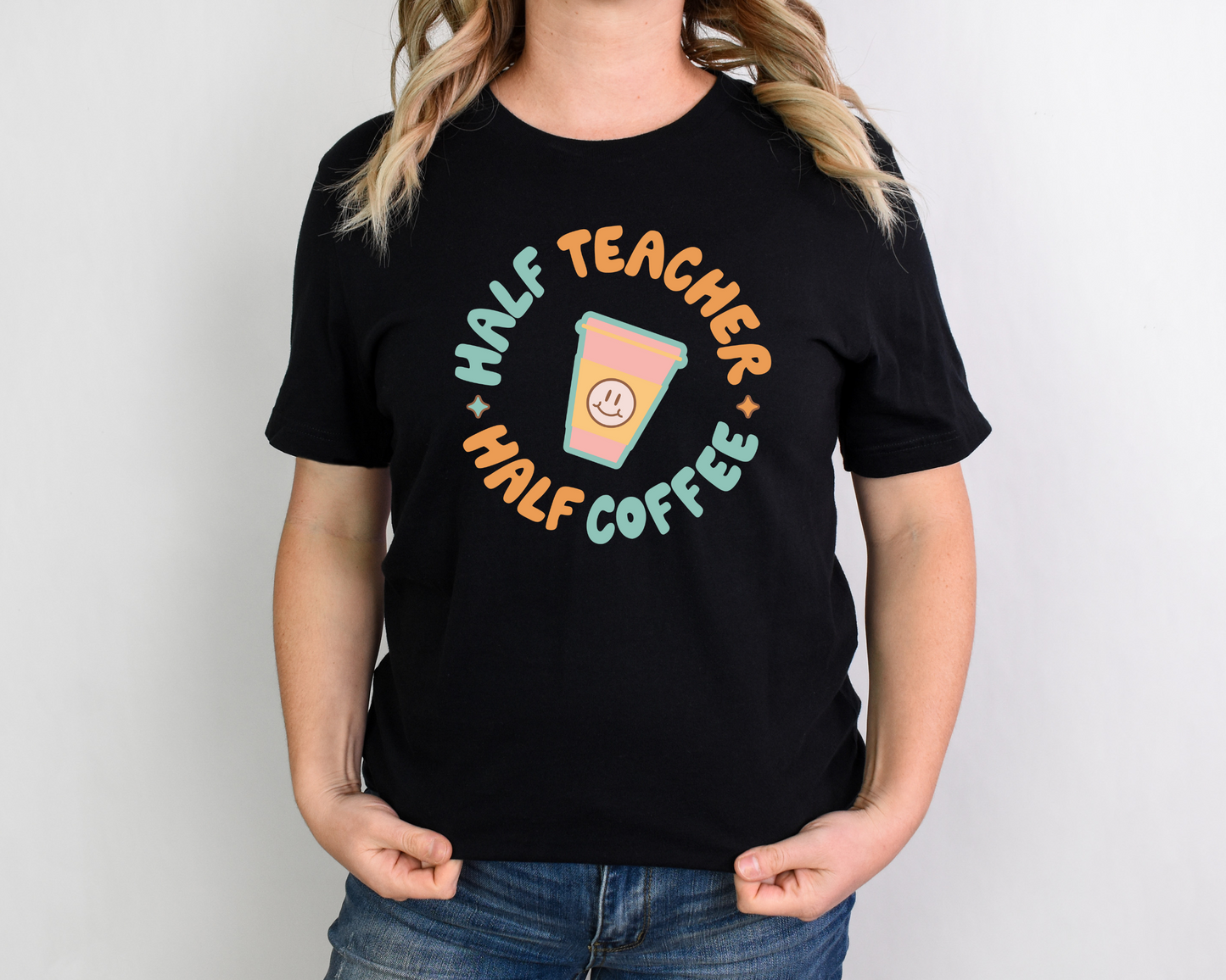 Half Coffee Half Teacher Tee