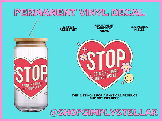 Stop Adhesive Vinyl Decal