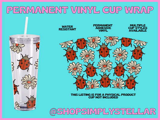 Ladybug Permanent Adhesive Vinyl Wrap