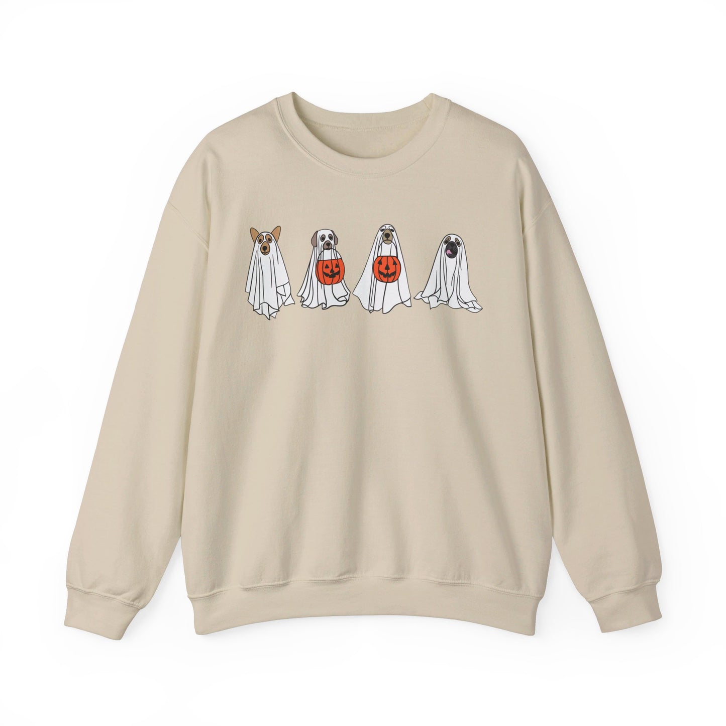 Ghost Dog Halloween Spooky Unisex Crewneck