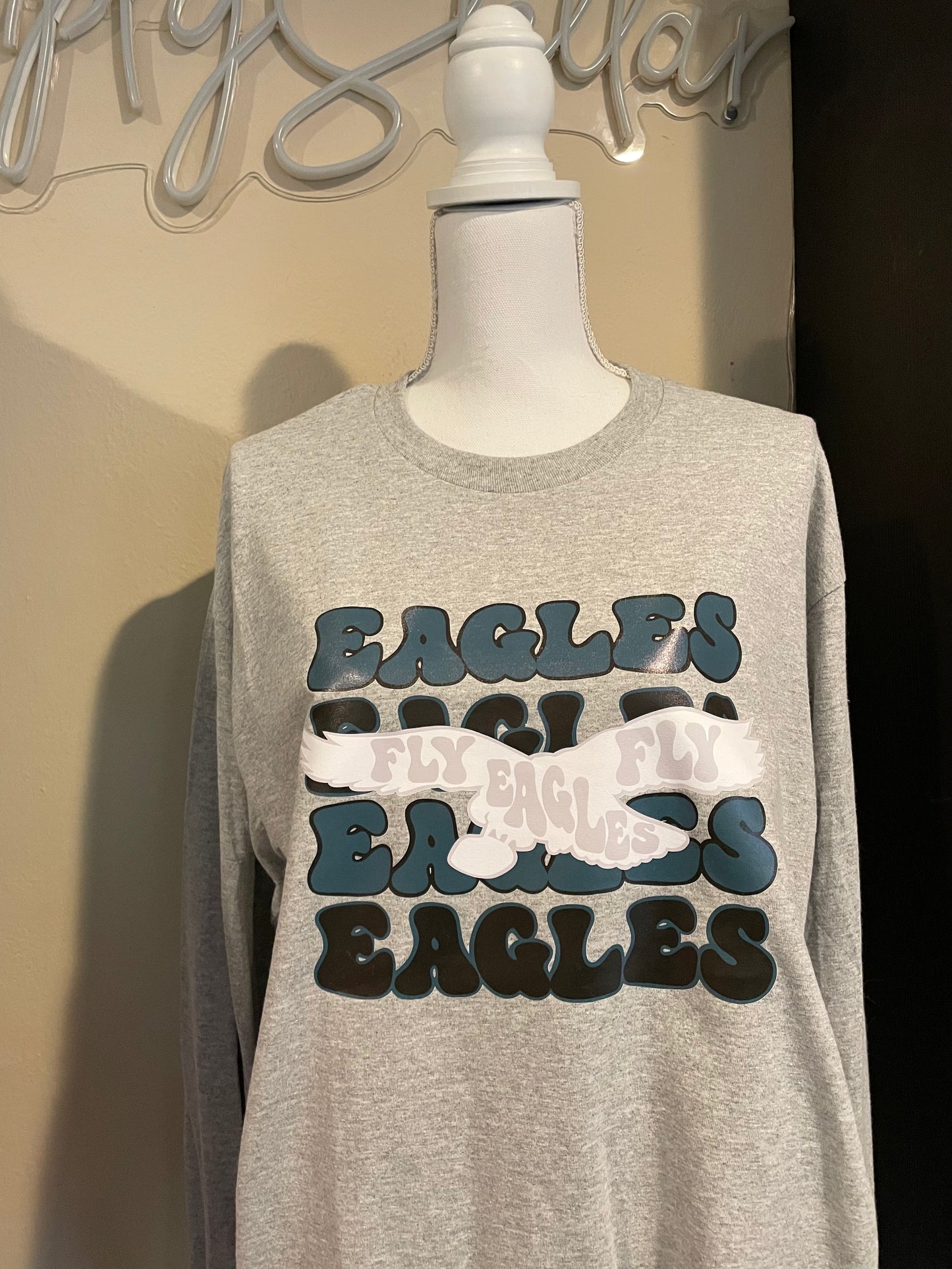 Fly Eagles Fly Grey Unisex Crewneck/T-Shirt