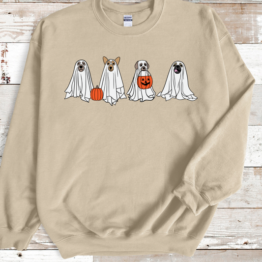 Spooky Ghost Dog Crewneck Sweatshirt