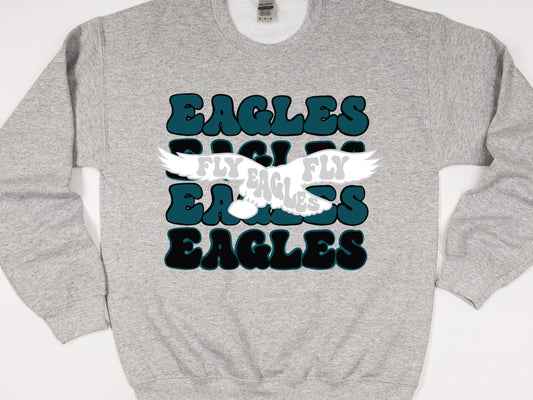 Fly Eagles Fly Grey Unisex Crewneck/T-Shirt