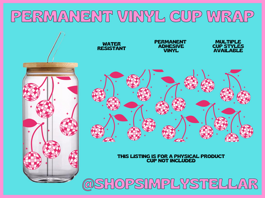 Disco Cherries Adhesive Vinyl Wrap
